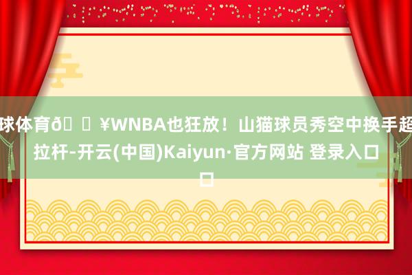 足球体育🔥WNBA也狂放！山猫球员秀空中换手超等拉杆-开云(中国)Kaiyun·官方网站 登录入口